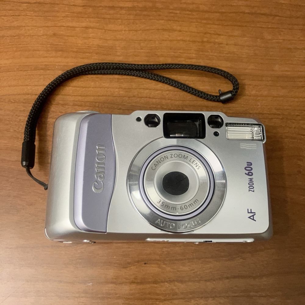Vintage Canon AF Zoom 60u 35mm Film Point and Shoot Camera Silver